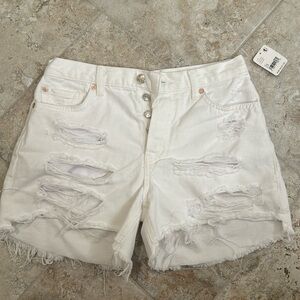 free people white denim shorts